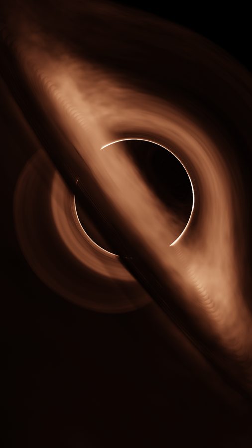 Black hole render made in Blender